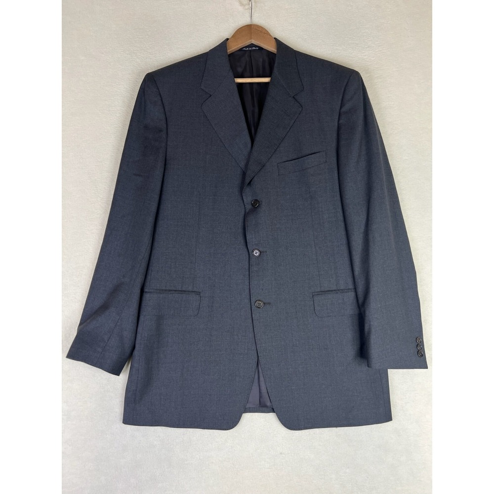 Canali LORO PIANA Blazer Men's 42L (EU 52L) Gray 3 Button Super 120's Wool